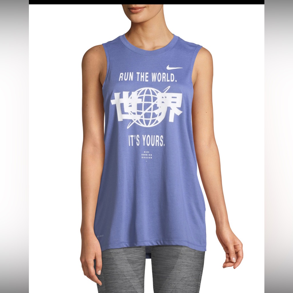 Womenâs Nike Run The World Athletic Training Tank Top Medium